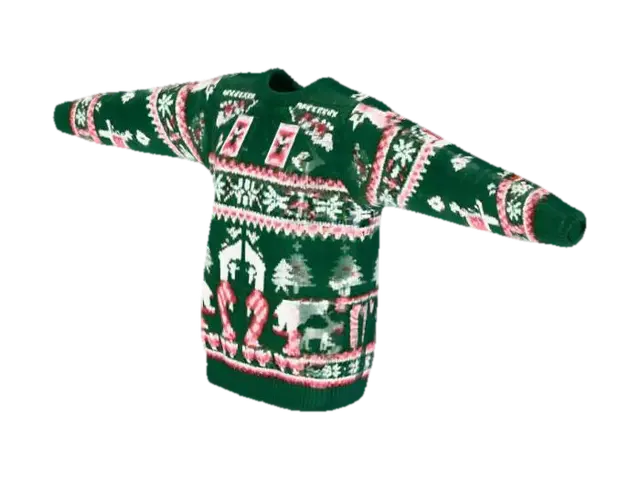 Festive Knitwear - Cosy 3D model, vytvořený pomocí AI