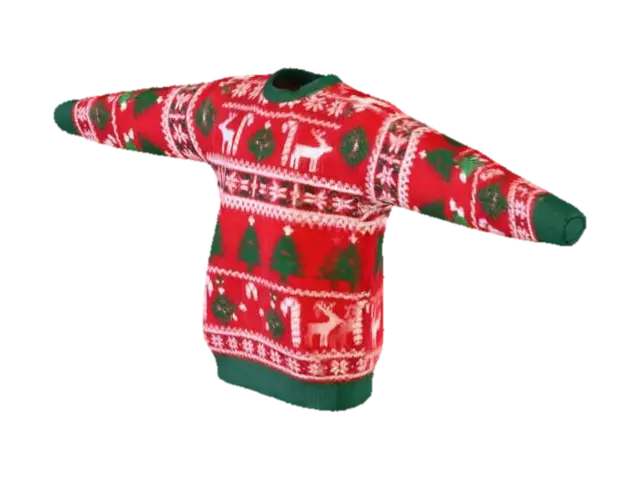 Festive Sweater - Cosy 3D model, vytvořený pomocí AI