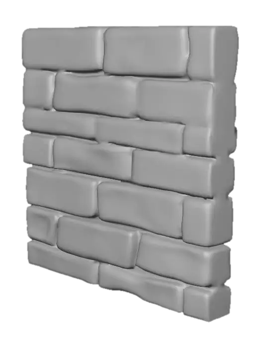 3D model for Colorful Brick Wall