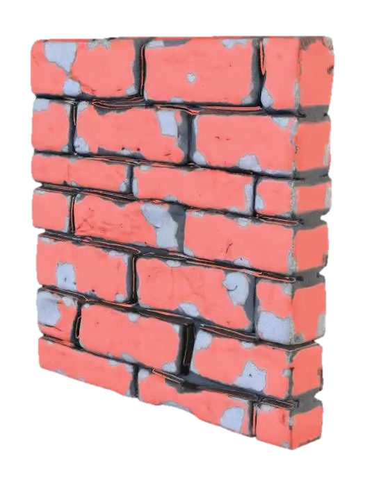 3D model for Colorful Brick Wall