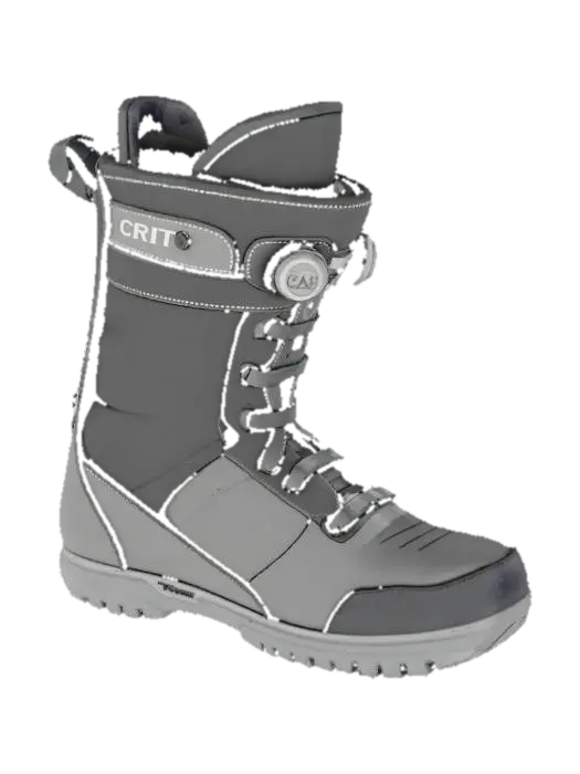 3D model for The high-end snowboard boot is a technical masterpiece carefully crafted to offer optimal performance on the mountain. It features a low-profile design with a lightweight, The Logo " CRIT " on the side, flexible upper for maximum agility and responsiveness. Inside, a heat-molded liner ensures a customizable fit, maximizing both comfort and warmth. A BOA lacing system provides precision and quick adjustment, allowing for a snug fit throughout the day. The outer shell is reinforced with a tough material for durability, complete with ankle support and waterproofing to keep your feet dry and secure in any condition.