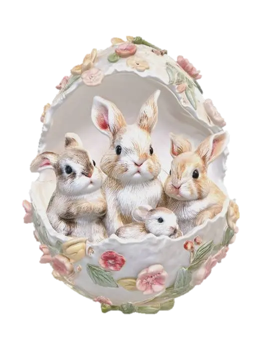 3D model for Bunnies in a Floral Egg, #EasterEgg2026#