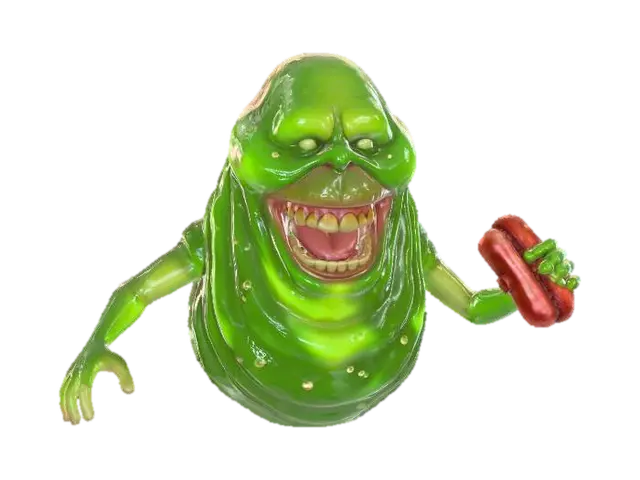 Green Gastropod Eating - Ghostbusters 3D model, vytvořený pomocí AI