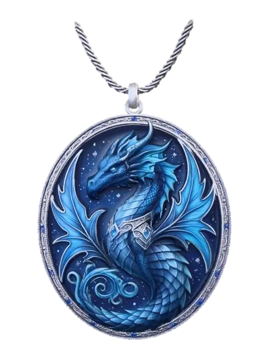 Nocturne Dragon Pendant 3D model, vytvořený pomocí AI