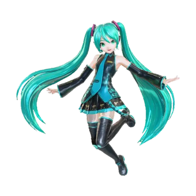 miku hatsune - Bluehair 3D model, vytvořený pomocí AI