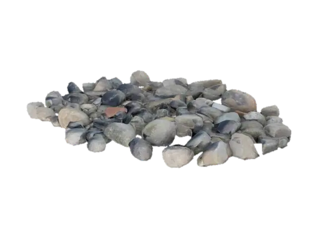 group of differently shaped small rocks and stones scattered around with no ground - Materials 3D model, vytvořený pomocí AI