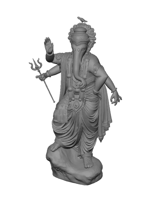 3D model for Ganesha with Trishula and Blessing