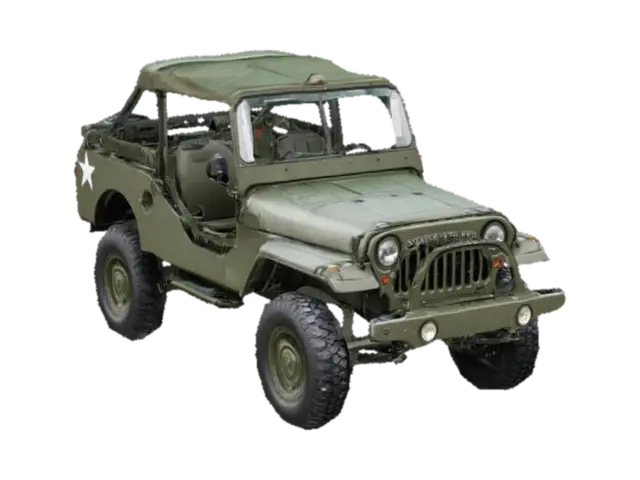 Military Jeep Vehicle 3D model, vytvořený pomocí AI
