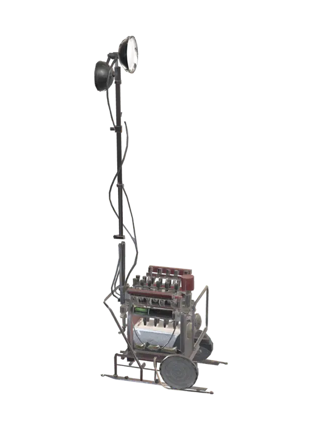 123124 - Tripod 3D model, vytvořený pomocí AI
