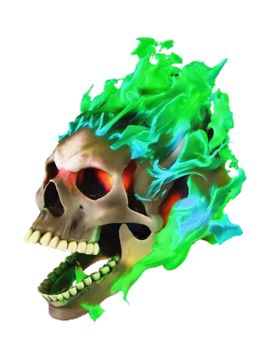 Inferno Skull - Eveofruin 3D model, vytvořený pomocí AI