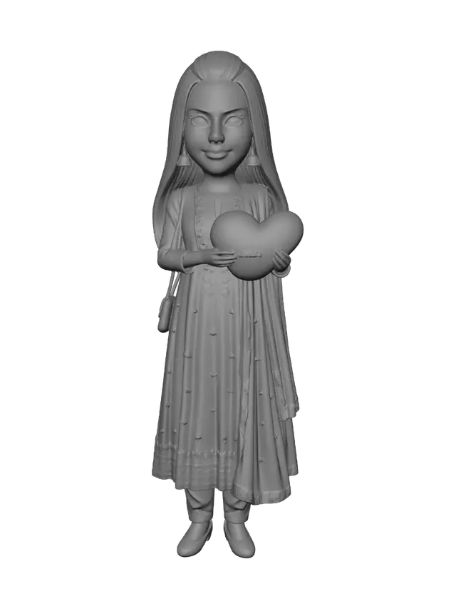 3D model for Valentine Heart Portrait