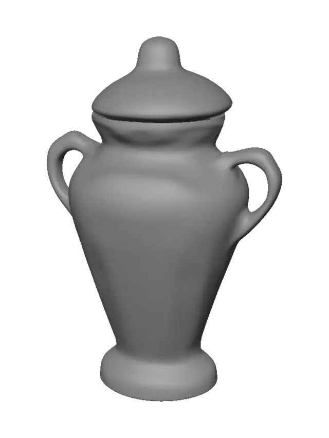 3D model for Porcelain covered urn
