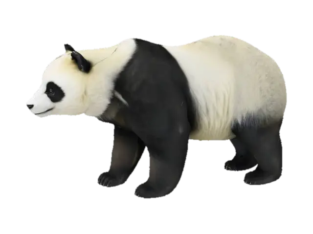 Playful Panda - Bamboo 3D model, vytvořený pomocí AI