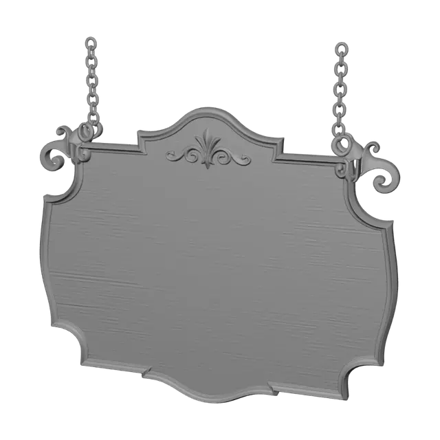 3D model for Ornate Vintage Hanging Plaque