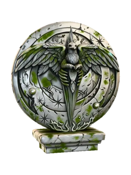 Eagle Stone Emblem - Seal 3D model, vytvořený pomocí AI