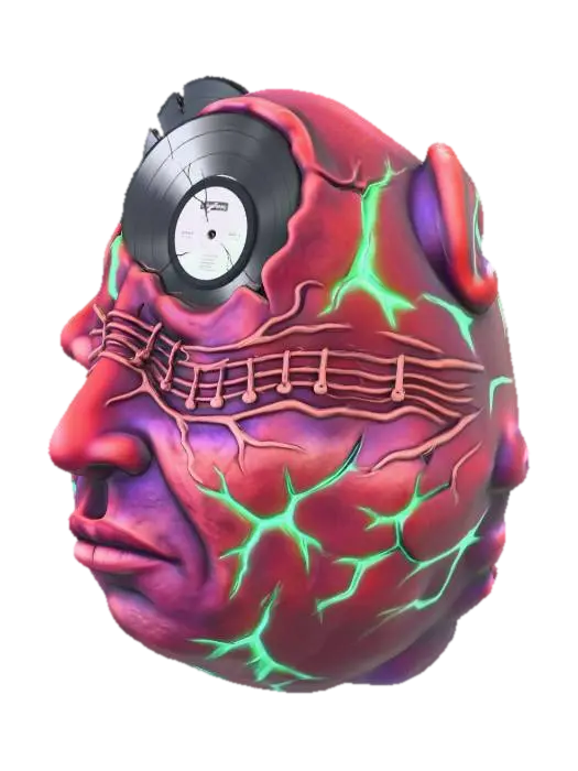 Resonant Mind - Conceptual 3D model, vytvořený pomocí AI