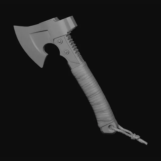 3D model for Cord-Wrapped Battle Axe