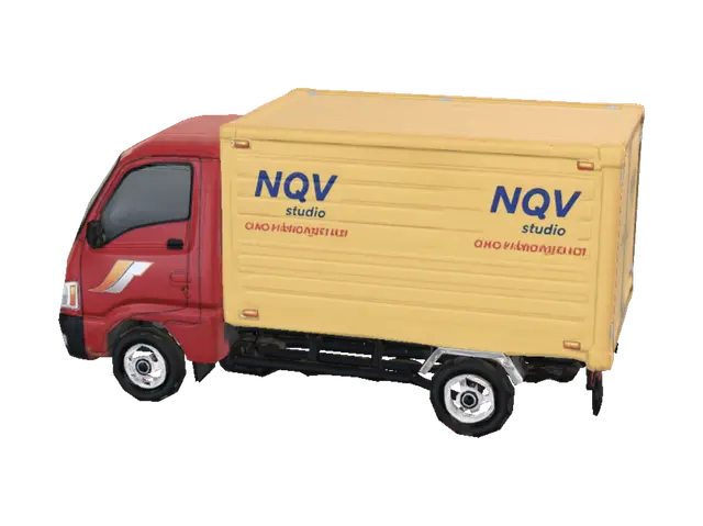 NQV Studio Delivery Truck - Livery 3D model, vytvořený pomocí AI