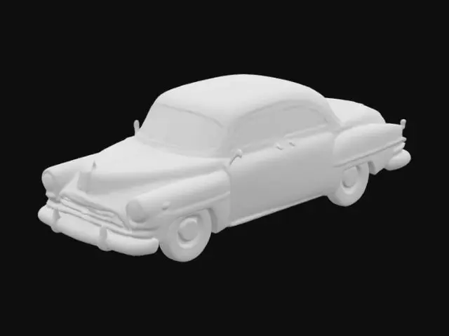 3D model for a rusty vintage car from the 90s covered in ooze