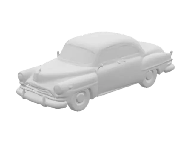 3D model for a rusty vintage car  from the 90s covered in ooze