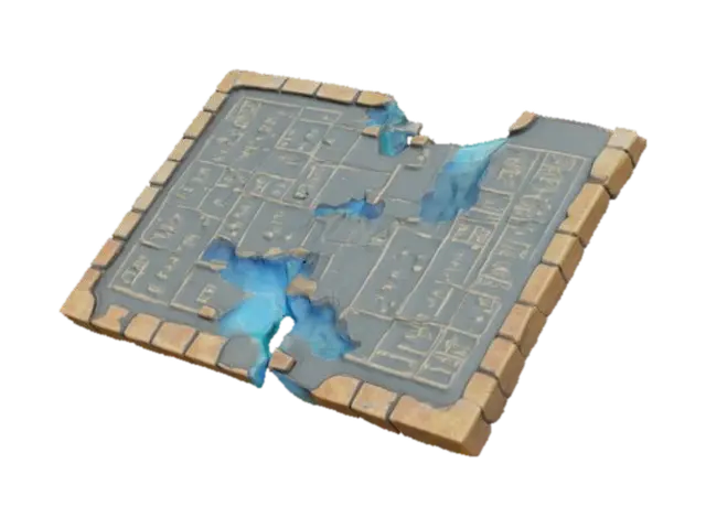 Cracked shards of an ancient data tablet. - Fragment का AI द्वारा बनाया गया 3D मॉडल