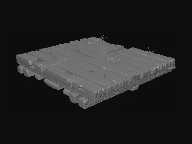 3D model for Overgrown Plank Deck