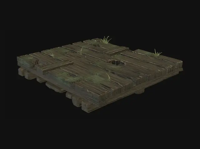 3D model for Overgrown Plank Deck