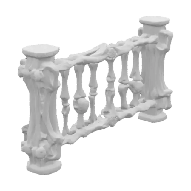 3D model for Railing made of aged animal bones.