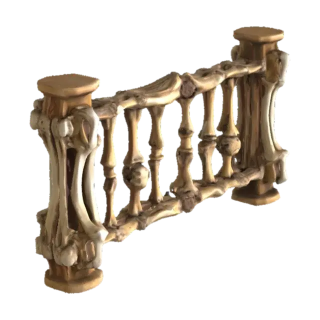 3D model for Railing made of aged animal bones.