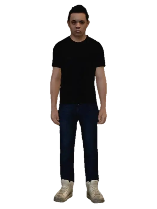 Concrete Rooftop Portrait - Characterplayer 3D model, vytvořený pomocí AI
