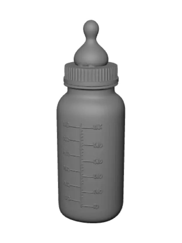 3D model for A realistic usuable baby bottle with screwable top.
