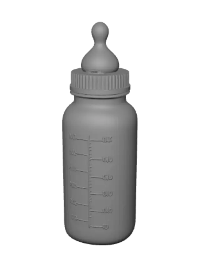 3D model for A realistic usuable baby bottle with screwable top.
