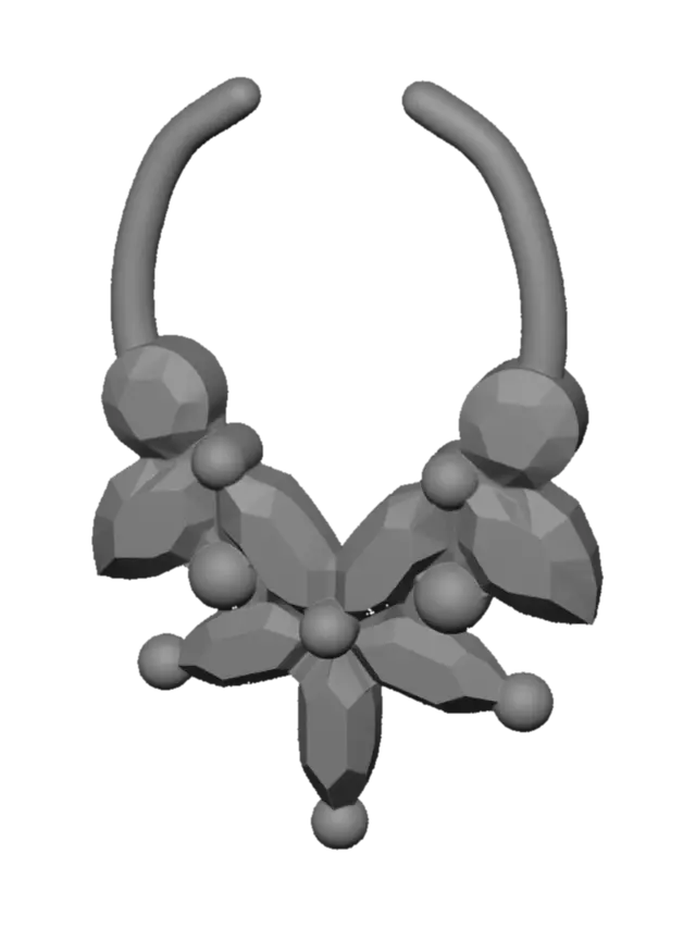 3D model for Amethyst Blossom Pendant