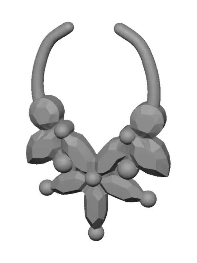 3D model for Amethyst Blossom Pendant