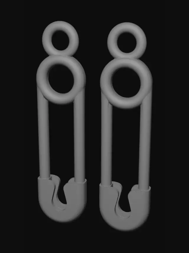 3D model for Twin Purple Hooks