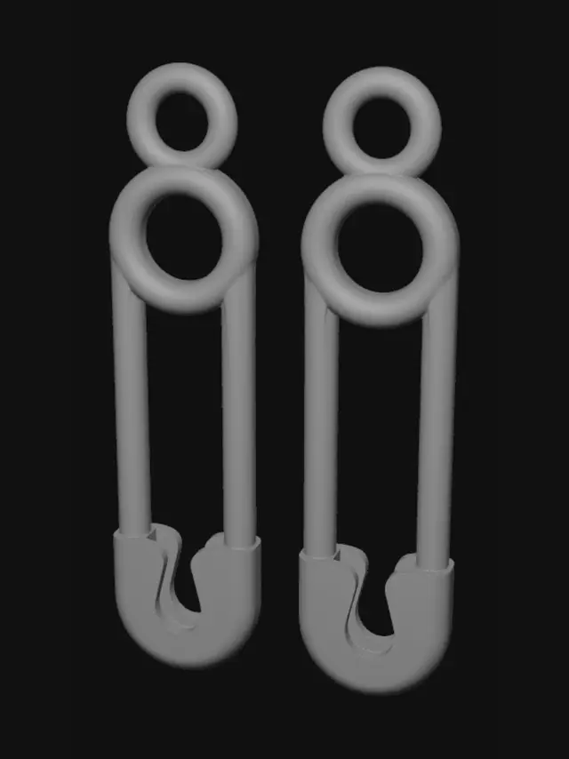 3D model for Twin Purple Hooks