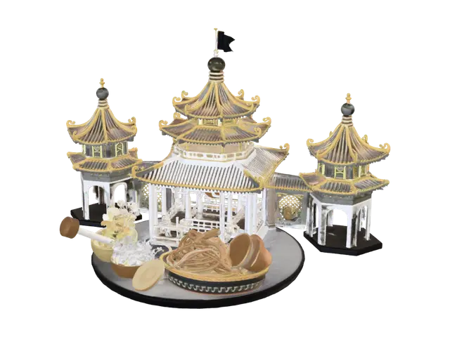 Design a landmark, famous dish, or cultural symbol that represents a country at the… - Branding 3D model, AI generated