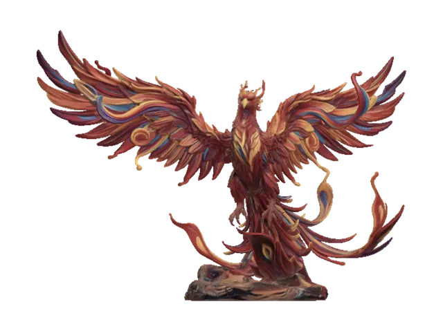 3D model for Rainbow Phoenix Rising
