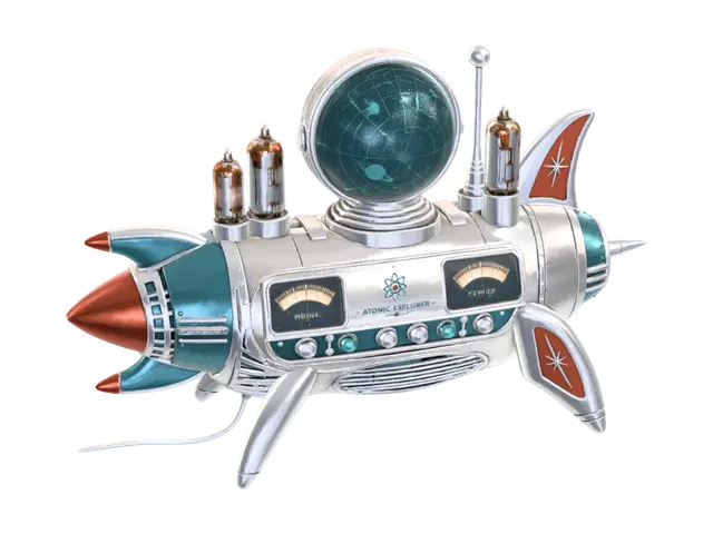 Galactic Travel Suitcase - Jobin 3D model, vytvořený pomocí AI