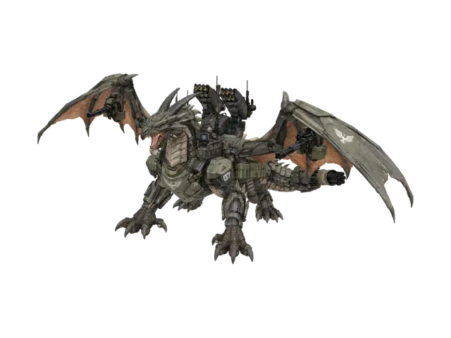 Dragon Heavy Weapons Platform - Jobin 3D model, vytvořený pomocí AI