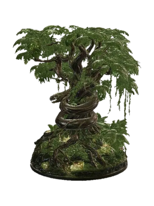 Serpent's Embrace - Sorcery 3D model, vytvořený pomocí AI