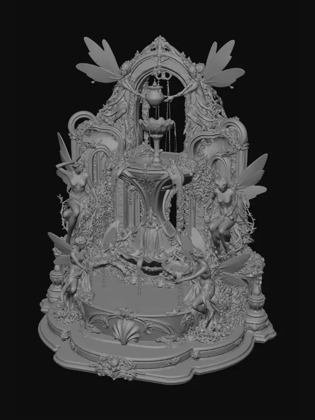 3D model for Winged Court Fountain