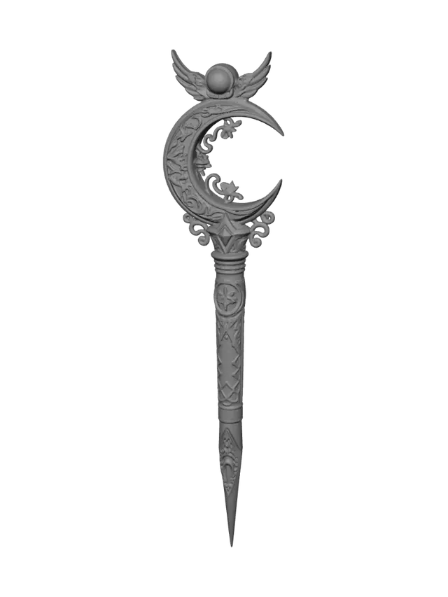 3D model for Winged Crescent Scepter