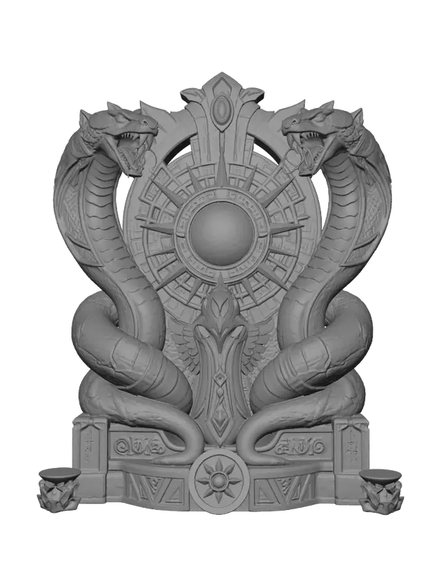 3D model for Twin Serpents Guarding the Sun Wheel
