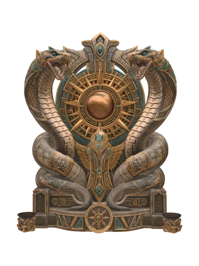 3D model for Twin Serpents Guarding the Sun Wheel
