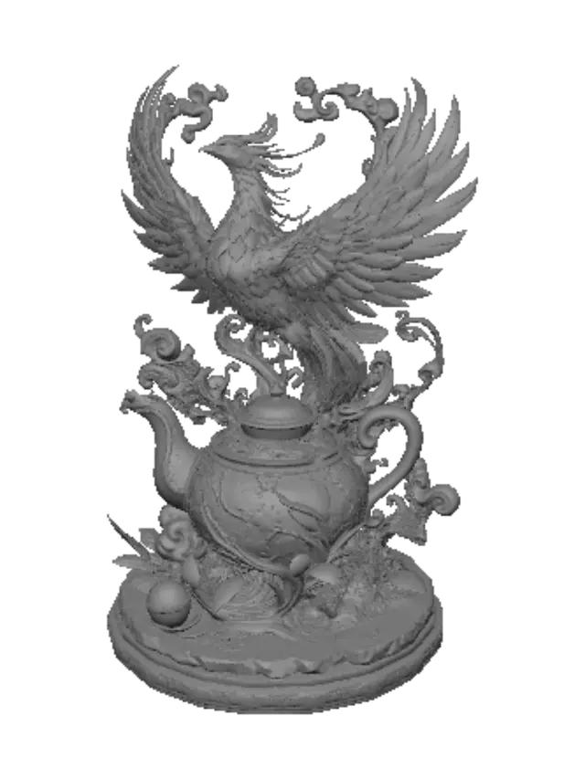 3D model for Golden Phoenix Rising
