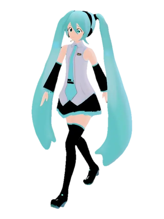 Hatsune Miku - Hatsunemiku 3D model, vytvořený pomocí AI
