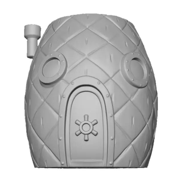 3D model for Pineapple house plant pot design Bikini bottom