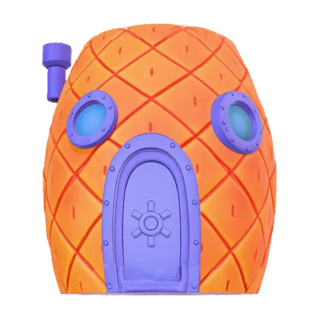 3D model for Pineapple house plant pot design Bikini bottom
