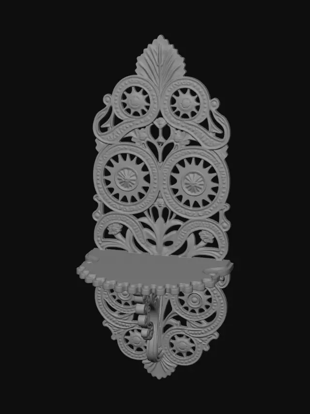 3D model for Gilded Baroque Filigree Wall Shelf